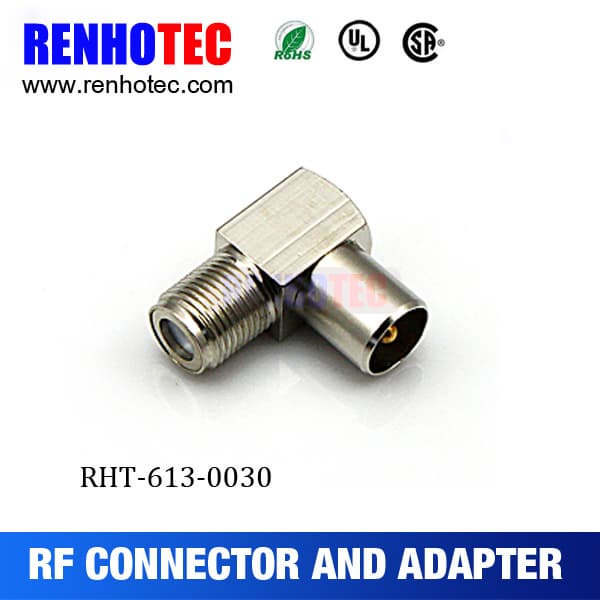 Right Angle F Female_Jack To N Male_Plug RF Connector
